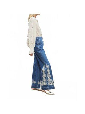 NEW ALEMAIS jacones flare denim jean in indigo